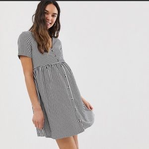 ASOS striped maternity dress